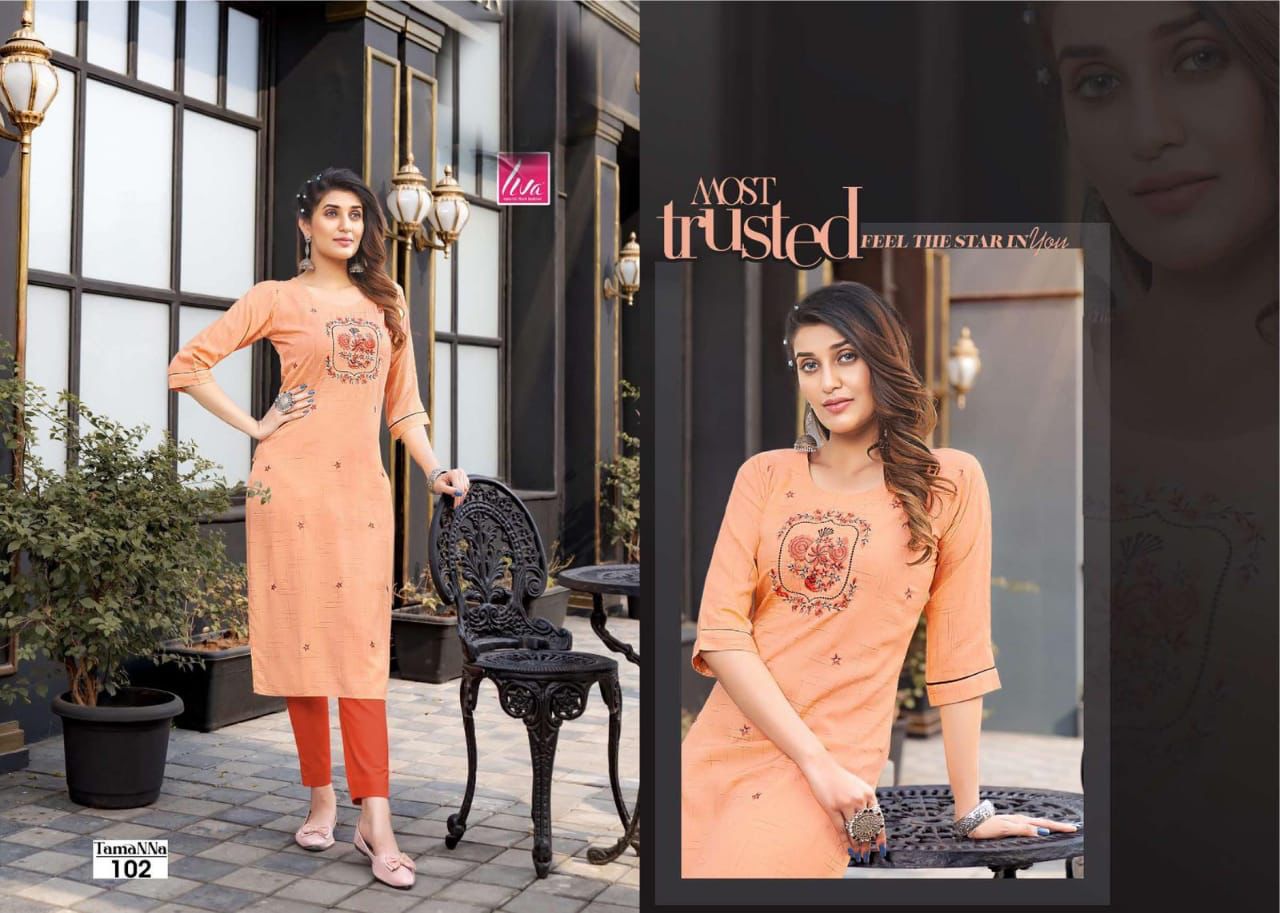 Tamanna 101 Fancy Regular Wear Designer Rayon Kurti Collection